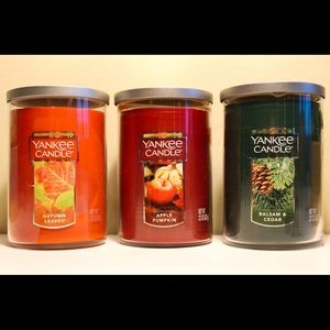 Three Large 2-Wick Candles